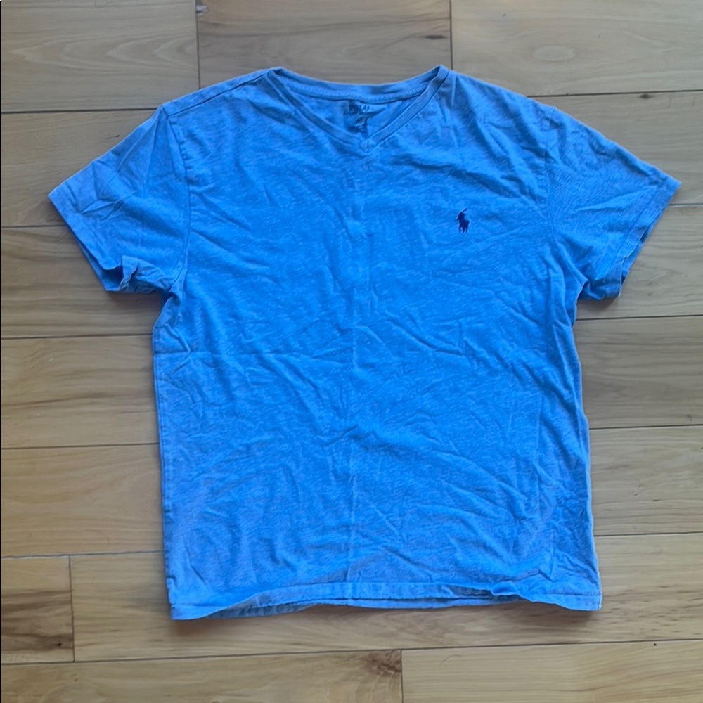 Polo Ralph Lauren Baby Blue Short Sleeve V-Neck